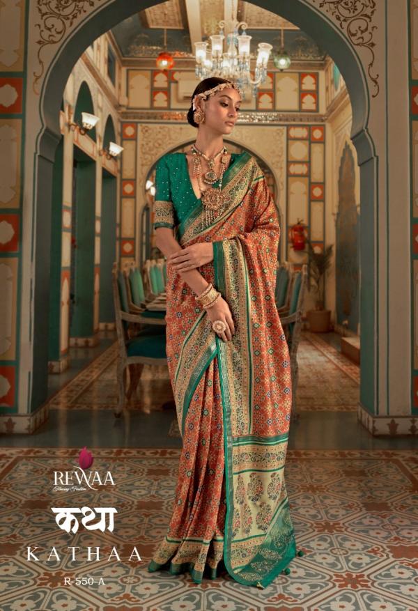 Rewaa Katha Fancy Patola Silk Saree collection